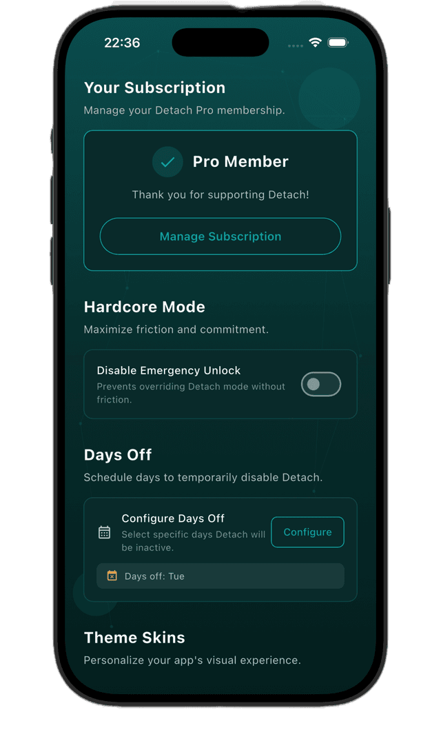 Pro Features screenshot